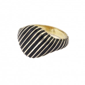 Candy Sugar Black and Gold Ring